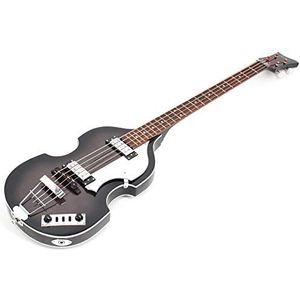 Hofner Ontsteking HI-BB-SB-L-O 4-String Bass Gitaar, Linkshandig, Transparant Zwart