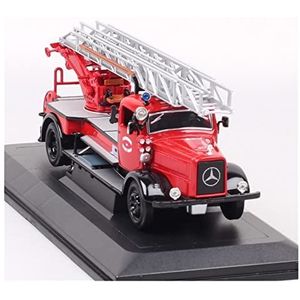 Miniatuur auto Voor 1944 Mercedes-Benz L4500F Ladder Brandweerwagen 1:43 Simulatie Auto Retro Vintage Vrachtwagen Model: