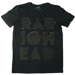Radiohead T Shirt Debossed Note Pad Band Logo nieuw Officieel Mannen Zwart