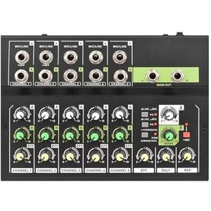 Professionele mixer 10-kanaals mengpaneel Digitale audiomixer Stereo for opname van DJ Network Live-uitzending Praktisch en multifunctioneel (Color : 10 way reverberation, Size : 1)