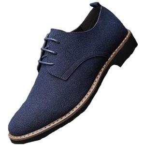 Dcbdx Fluwelen herenschoenen, herenschoenen, ademende veterschoenen, modieuze loafers en elegante wandelschoenen.,Blauw,38 EU