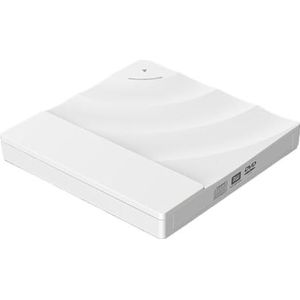 Externe CD DVD-brander USB 3.0 Mobiele Optische Drive Afspelen Computer Notebook Schijf Slim Disk-lezer Heldere Beeldkwaliteit Stabiele Audio(White)