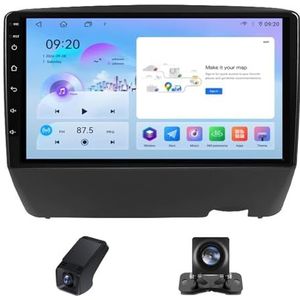 Autoradio geldt voor Toyota Vitz XP10 Yaris Platz Echo 1999-2005,9 inch Touchscreen Navi met Wireless Carplay Android Auto 2 DIN Radio Android+Achteruitrijcamera/Stuurwielbediening(X2)