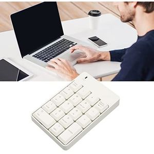 Draadloze Numpads, 2.4G Draadloze 18 Toetsen Draagbare Financiële Boekhouding Slank Numpad, Plug and Play, voor Win 2000, voor OS X, voor XP, voor Vista of voor Win 7 (Wit)