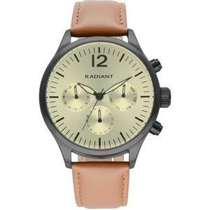 RADIANT Team Herenhorloge, analoog, kwarts, met synthetische armband RA641704, Bruin, Klassiek