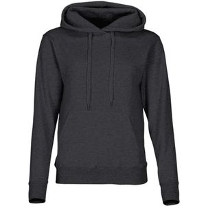 Fruit of the Loom Klassieke capuchontrui voor dames, Donkergrijs gemêleerd + gratis Myshirt stoffen zak, S