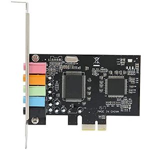 PCI-E 5.1 - Geluidskaart - 6 Kanalen - Desktop Audio Signaalconversie Hardware met Driver CD
