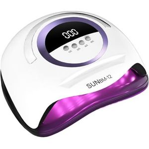 280W UV-lamp for nagels, 66 LED's nagellamp, droger met 4 timers, gellak drooglamp, slimme sensor gellampen, professionele nagelgereedschappen(BM-12)
