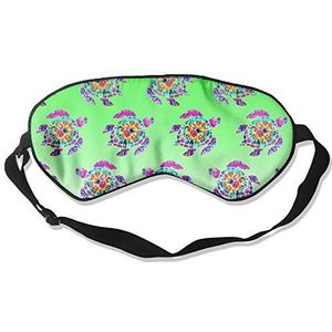Jnday Sleeping Eye Mask Tie Dye Schildpatroon Natuurlijke Zijde Eye Mask Cover Verstelbare Band