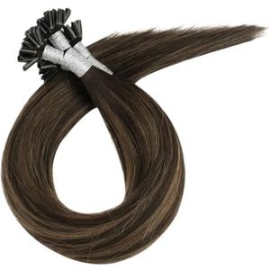 Nails Tip Hair Extensions Echt Menselijk Haar Haarmachine Remy For Vrouwen Rechte Utip Extensions Gemakkelijk Te Gebruiken(2-6-2,14inches)