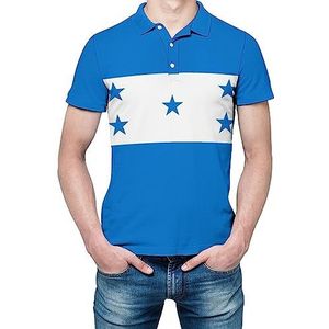 Honduras vlag heren shirt met korte mouwen golfshirts regular fit tennis T-shirt casual business tops