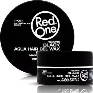 RedOne Aquatic Hair Wax Black 150 ml, haarwax voor dames en heren, ultra hold, limoengeur, maximale controle