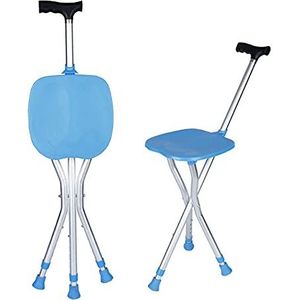 Opklapbare rieten stoel met antislip handvat, wandelstok in hoogte verstelbaar, 400 lbs capaciteit lichtgewicht aluminium krukken, voor oudere ouders cadeau