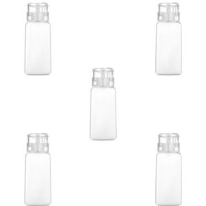 5 set Lege Remover Pomp Dispensers Opslag Fles voor Nagellak 250ml Wit