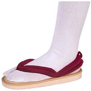 QYIFIRST Kimetsu no Yaiba Tanjiro Kamado Cosplay clogs schoenen slippers sandalen voor kostuum rode wijn heren dames 43 (binnenlengte 26 cm)