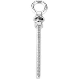 Ooghaakbout, 1 stuk Marine Grade 316 lange hijsoogbouten met moeren en ringen, set bootschroeven(M6 X 80mm)