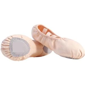 Balletschoenen voor meisjes en vrouwen, dans, pantoffels, elastische stof, pantoffels, oefenballetschoenen, zachte splitzool voor dansen, balletschoenen voor dames, roze, 42 EU