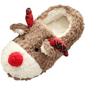 Zyerern Womens Indoor Outdoor Slippers Huishoudelijke Fleece Gradiënt Snoep Kleur Platte Bodem Antislip Slaapkamer Slippers, JH04, Bruin, 38 EU Breed