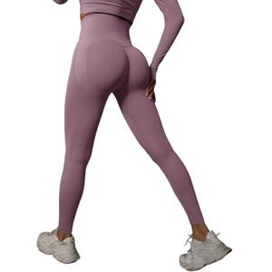 OXOLAMRIN Yogalegging voor dames, yogabroek met hoge tailleband, meerkleurig, verschillende maten, paars (light purple), S