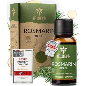 Heldengrün® Biologische rozemarijnolie, hoge dosering, stimuleert haargroei, haarolie bij haaruitval, 100% natuurlijke rozemarijnolie