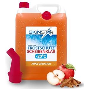 SkinStar Antivries -20 °C met geur | effectieve ruitenreiniger | winter | gebruiksklaar | antivries ruitensproeier | helder zicht (5 l, Apple-Cinnamon)