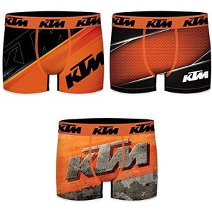 KTM by Freegun Boxershorts voor heren, ondergoed, polyester, 3 stuks, set 3, XXL