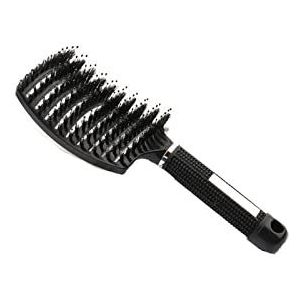 DieffematicSZ kam Hair Brush Scalp Massage Comb Women Wet Curly Detangle hair brush for Salon Hairdressing Styling Tools (Color : Black)