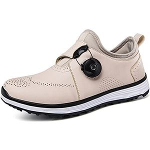 Waterdichte Golfschoenen Dames Roze Outdoor Lichtgewicht Premium Golf Sneakers Meisjes Comfort Sneakers 36-47 Maten, Beige, 39 EU