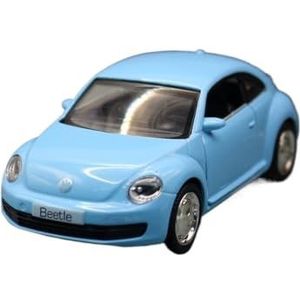 For Volkswagen New Beetle Sedan Speelgoedauto For Kinderen Diecast Voertuig Miniatuur Model Trek Collectie 1/36 (Color : Blue)