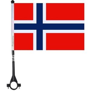 Pixelforma Fietsvlag Noorwegen polyester 5 stuks 14 x 21 cm