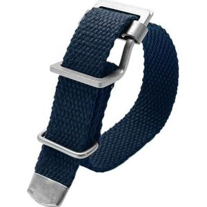 Vintage ademend canvas horlogebandje FIT for Rolex Zwart groen water ghost Hamilton Seiko tudor 20mm 22mm Heren Braid Fabric Bands (Color : Blue, Size : 20mm)