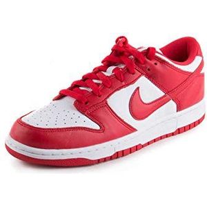 Nike Dunk Low herenschoenen, 8,5, wit, wit/universitair rood, 40 EU