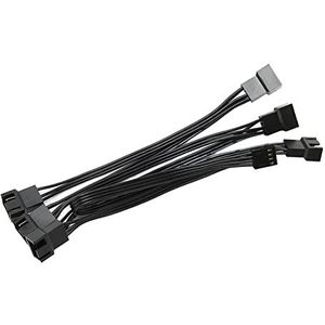 4 Pin PC Fan Verlengkabel Eenvoudige Installatie 4 Pin PWM Fan Verlengkabel 2 Stuks Hoge Nauwkeurigheid Professionele Standaard voor PC Case Fan (1 voor 6)