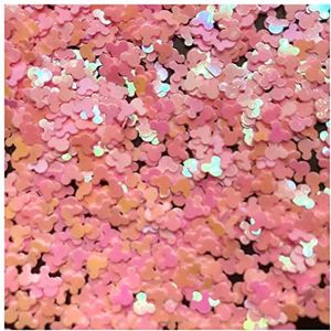 Confetti 10 g/tas Mini Mouse Heart Confetti Nails Glitter Pailletten for Ambachten Nail Art Decoration Paillettes Sequin Diy Naaien accessoires Gouden confetti (Color : Mouse pink, Size : 4mm)