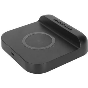 Digitale Wekker Laadstation Temperatuurweergave Draadloos Opladen Digitale Wekker Multifunctionele Slaapkamer (Zwart)