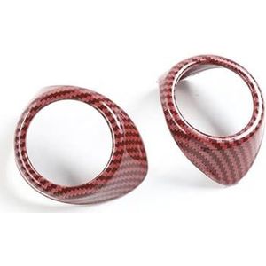 Stickerstickers ABS Auto 1 Pijler Deur Audio Stereo Luidspreker Decoratie Cover Trim Stickers Voor Mustang 2015 Up Interieur Accessoires(Rood)