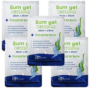 5 Grote 20cm x 20cm Qualicare EHBO Emergency Brandwonden Dressing Pads