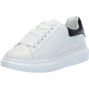Steve Madden Gaines Sneaker voor dames, Wit Zwart, 39 EU