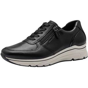 Tamaris Low-Top sneakers voor dames, lage schoenen, uitneembaar voetbed, zwart, 38 EU