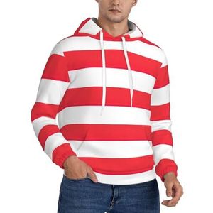 Jkkghll Indonesische Vlag Print Mannen Hooded Warme Lichtgewicht Trui Voor Winter Herfst En Lente Casual Wear, Zwart, XS