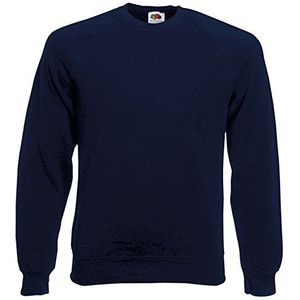 Fruit of the Loom Heren Raglan Classic Sweater, Diepe marine, L