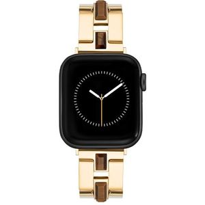 Anne Klein Edelsteen, modieuze armband voor Apple Watch, veilig, verstelbaar, Apple Watch reservebandje, past op de meeste polsen, bruin, Bruin