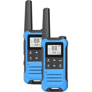 2 Stuks Mini Walkie Talkie PMR FRS Draagbare LCD-scherm Tweerichtingsradio Ondersteuning Type-C Oplader For Jacht Kampeertrip Duidelijke Stemoverdracht(PMR add BAT-BU)
