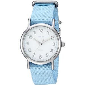 Timex Weekender dameshorloge 31 mm, Blauw/Zilverkleurig, No Size, riem