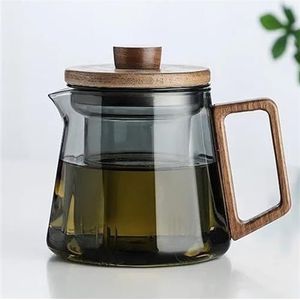 Thee Sets 800ML Koffiepot Gasfornuis Elektrische Aardewerk Kachel Te Kook Theepot Hittebestendig Glas Houten Handvat Thee Sets Puer Ketel Theeset Reis Theepot (Size : C)