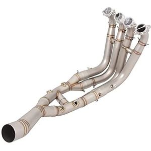 LFYEQZ Motorfiets Compleet Uitlaatsysteem Header Mid Link Pijp Voorraad Diameter Voor B&MW Voor S1000RR 2019-2022 Voor S1000R 2021-2022(Stainless Steel 1)