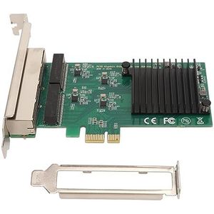 Veelgebruikte 4-poorts PCIe-netwerkkaart voor Pc, 4-poorts Gigabit Ethernet-kaart