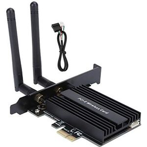 Adapter 3000 Mbps Dual Band WiFi 6 Adapter, PCI-E draadloze kaart, Bluetooth5.0 voor AX200 Pro Dagelijks gebruik 802.11ax 2.4G / 5 Ghz(black)