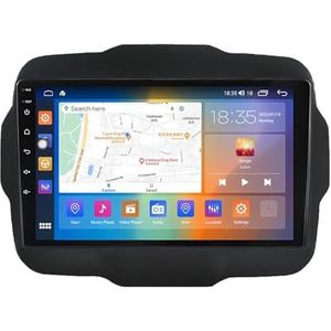 Android 13.0 Radio 2 Din Auto Stereo 9"" Touchscreen Autoradio Voor Jeep Renegade 2014-2018 met Bluetooth/wifi/GPS Navigatie/FM Radio/Stuurwielbediening/AHD Omgekeerd Beeld (Size : M6O0S(6G+128G))