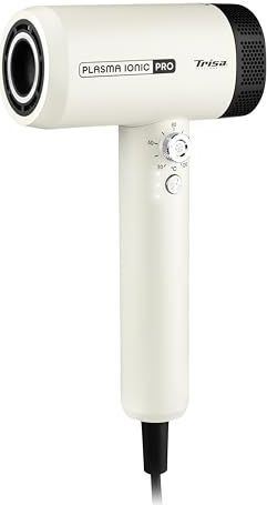 Trisa Ionen haardroger, 1800 W BLDC motor, 3 snelheden, 3 m kabel, incl. onduleermondstuk & diffuser, föhn met diffuser & ionentechnologie, ""Plasma Ionic Pro